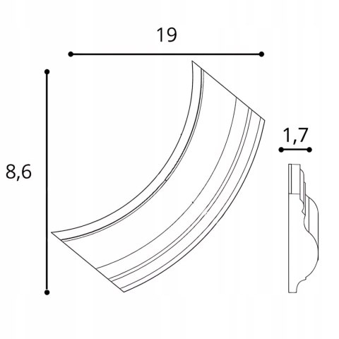Dekor P8030C narożnik Orac Decor listwa ścienna pasuje do P8030 sztukateria