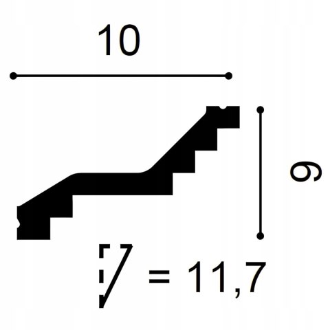 Gzyms schodkowy C400 Orac Decor Art Deco listwa gzymsowa