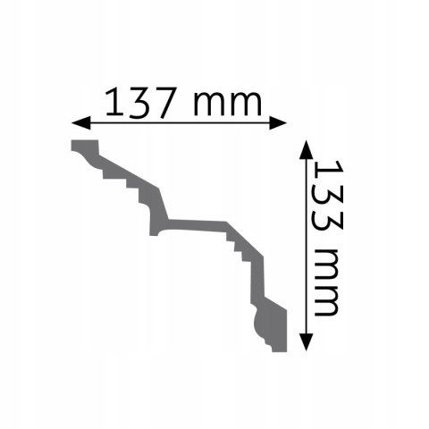 Listwa Creativa LGZ-07 gzyms zdobiony sufitowa ornamentowa wysokość 13.3 cm