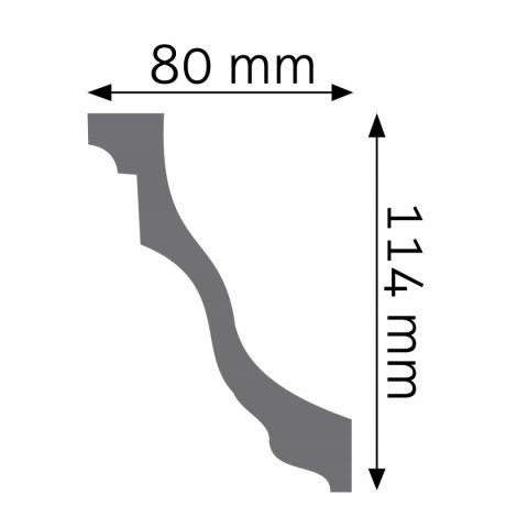 Listwa Creativa LGZ-10 gzyms zdobiony sufitowa ornamentowa wysokość 11.4 cm