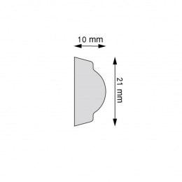 Listwa naścienna gładka Creativa LPC-58 wysokość 2.1cm