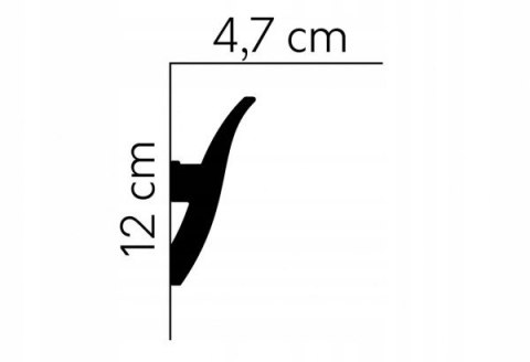 Listwa oświetleniowa QL009 Mardom Decor przysufitowa led wysokość 12 cm