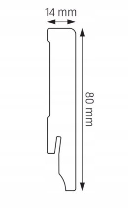 Listwa przypodłogowa Creativa Cascadia LPCD-51-371 laminowana długość 220cm