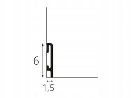 Listwa przypodłogowa DuroFit PF060C cappuccino NCS2005 wysokość 6cm