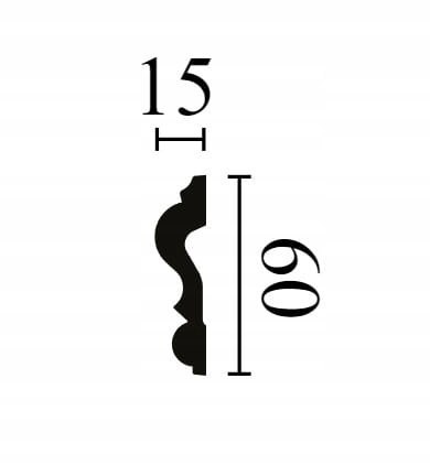 Listwa ścienna Z1360 NMC pianka poliuretanowa wysokość 6cm dekoracja