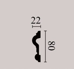 Listwa ścienna ozdobna z ornamentem NMC Z32 wysokość 8 cm Arstyl