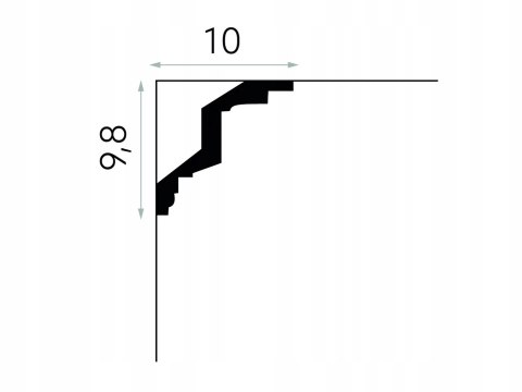 Listwa sufitowa MDA007 z ornamentem wysokość 10.0 cm Mardom Decor