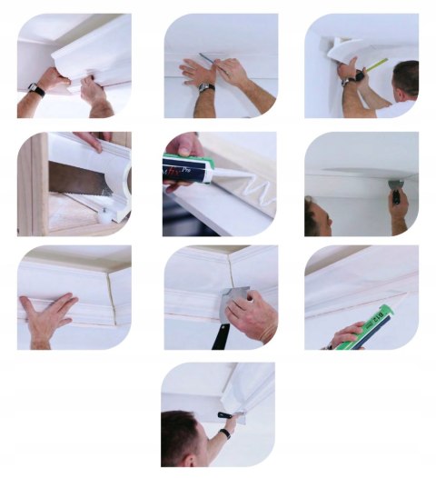 Listwa sufitowa MDA007 z ornamentem wysokość 10.0 cm Mardom Decor