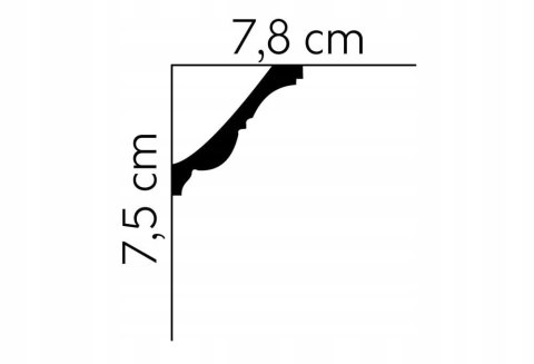 Listwa sufitowa MDA008 ornamentowy profil wysokość 7.5 cm Mardom Decor