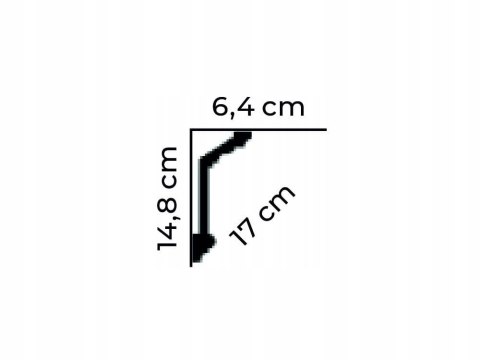 Listwa sufitowa MDA072 Mardom Decor ornamentowa wysoka 14.8cm