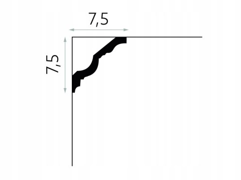 Listwa sufitowa MDA106 ornamentowy profil wysokość 7.5 cm Mardom Decor