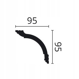 Listwa sufitowa NMC WT17 wysokość 9.5cm WALLSTYL NOEL & MARQUET