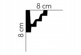 Listwa sufitowa gzyms MDB134 Mardom Decor profil schodkowy