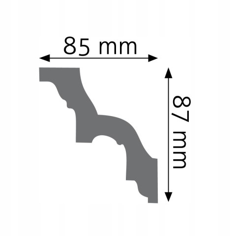 Listwa sufitowa gzyms zdobiona LGZ-01 Creativa wysokość 8.7cm
