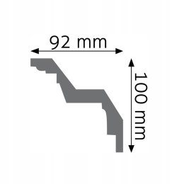 Listwa sufitowa gzyms zdobiona LGZ-03 Creativa wysokość 10 cm