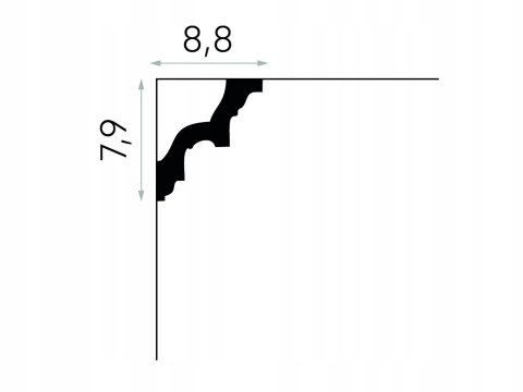 Listwa sufitowa ozdobna ornamentowa wysokość 7.9 cm Mardom Decor MDA002
