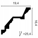 Listwa sufitowa ozdobna ząbkowana dekoracja C422 Orac Decor wysokość 16.4cm