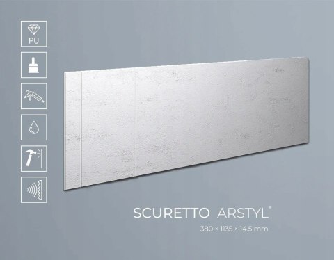 Panel ścienny 3D SCURETTO NMC 113,5x38cm Arstyl do malowania