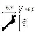 C200 Orac Decor wysokość 6.5cm listwa gzymsowa sztukateria sufitowa