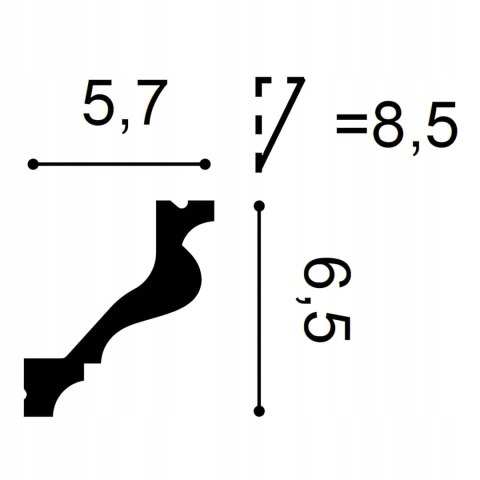 C200 Orac Decor wysokość 6.5cm listwa gzymsowa sztukateria sufitowa