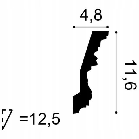 C201 Orac Decor wysokość 11.6cm listwa gzymsowa sztukateria ornamentowa