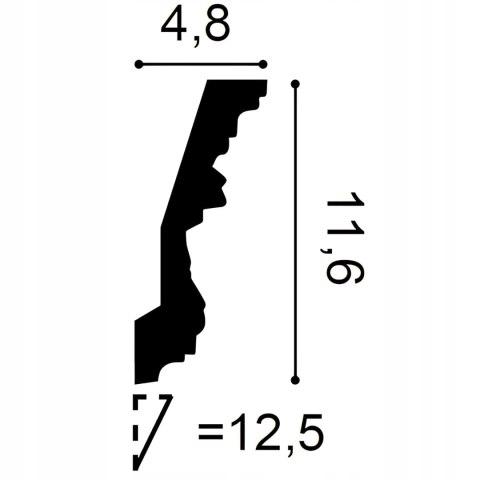 C201 Orac Decor wysokość 11.6cm listwa gzymsowa sztukateria ornamentowa