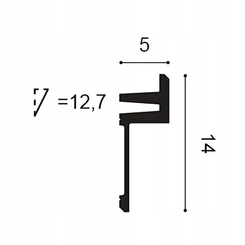 C382 Orac Decor listwa przysufitowa oświetleniowa LED wysokość 14cm