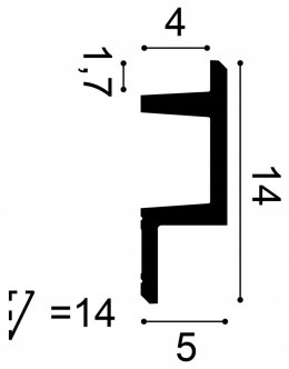 C383 Orac Decor listwa przysufitowa oświetleniowa LED wysokość 14cm