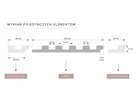 Lamela Stretto Biała L0101T Mardom Decor długość 2.0m panel