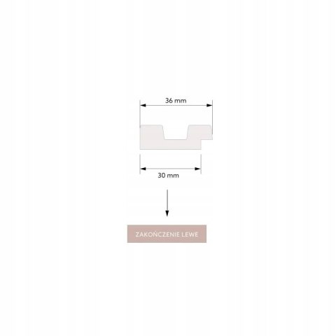 Lewe zakończenie lameli Dąb Ciemny L0104L Mardom Decor długość 2.7m