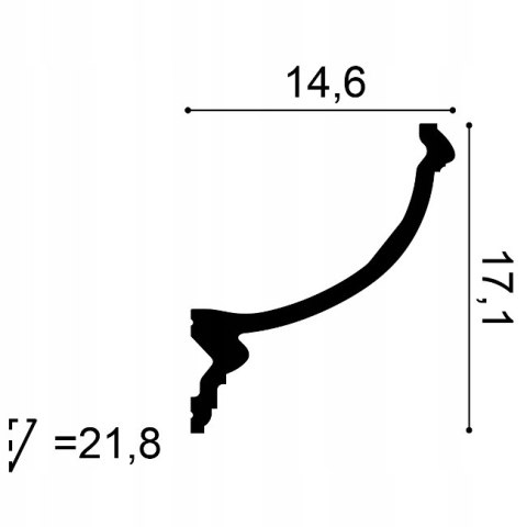 Listwa gzymsowa oświetleniowa LED C900 wysokość 17,1 cm Orac Decor