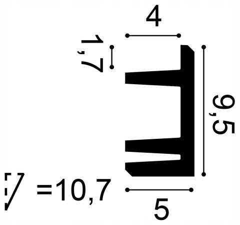 Listwa oświetleniowa przysufitowa LED C381 wysokość 9,5 cm Linear Led