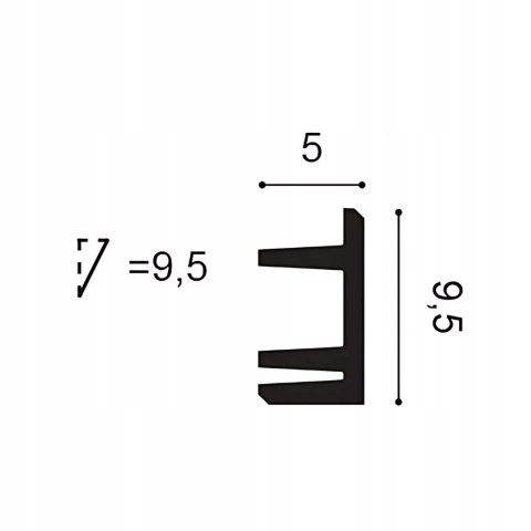 Listwa oświetleniowa przysufitowa LED C381 wysokość 9,5 cm Linear Led