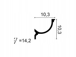 Listwa oświetleniowa sufitowa led C902 Orac dekoracyjna wysokość 10.3cm