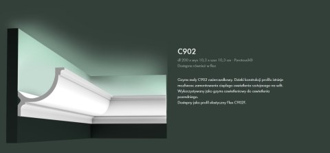 Listwa oświetleniowa sufitowa led C902 Orac dekoracyjna wysokość 10.3cm
