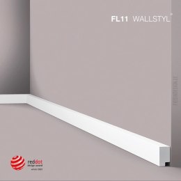Listwa przypodłogowa FL11 Wallstyl 2.5cm pasuje do paneli NMC