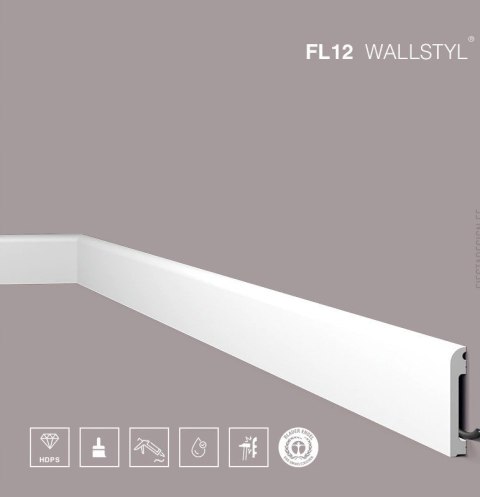 Listwa przypodłogowa FL12 Wallstyl 8.0cm Noel & Marquet