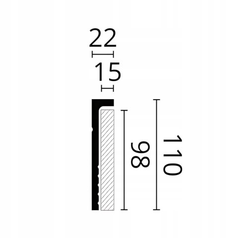 Listwa przypodłogowa NMC CF2 maskownica starych cokołów 11cm