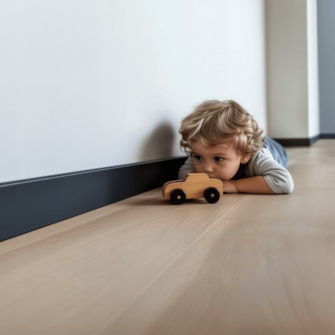 Listwa przypodłogowa czarna PF080B RAL9004 8x1.5x240cm polimer HD DUROFIT