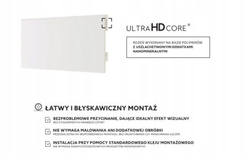 Listwa przypodłogowa czarna PF080B RAL9004 8x1.5x240cm polimer HD DUROFIT