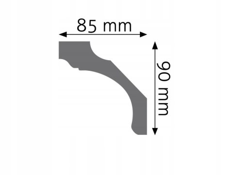 Listwa sufitowa LGG-21 Creativa mała wysokość 9cm gzyms sztukateria 2.4m