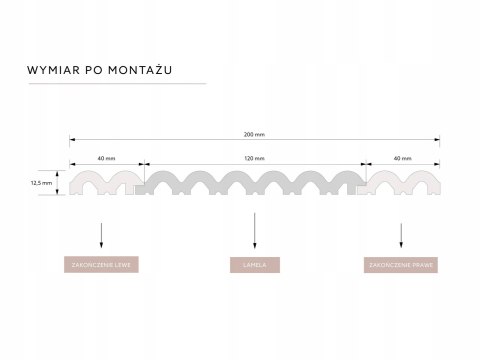 Mardom Decor L0401L 270cm lamel ścienny Sereno lewe zakończenie