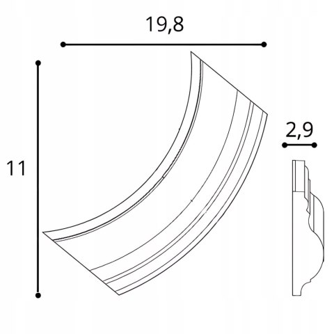 Narożnik P801C Orac Decor pasuje do listwa naścienna P8020 sztukateria