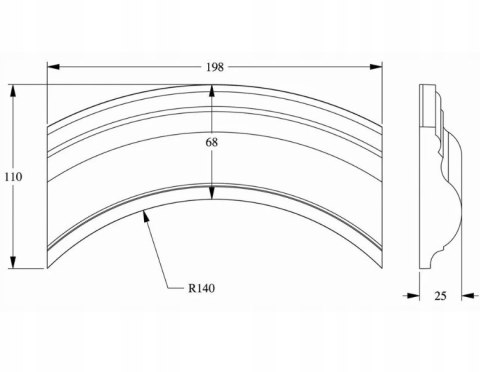 Narożnik P801C Orac Decor pasuje do listwa naścienna P8020 sztukateria