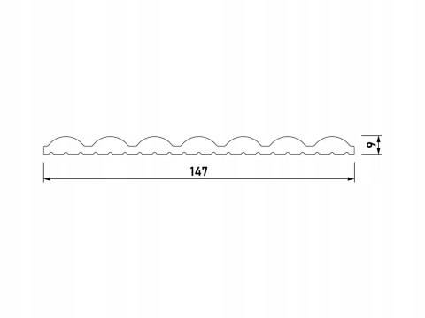 Panel ścienny 3D THALIA 03 Murso nowość długość 280 cm panele dekoracyjne