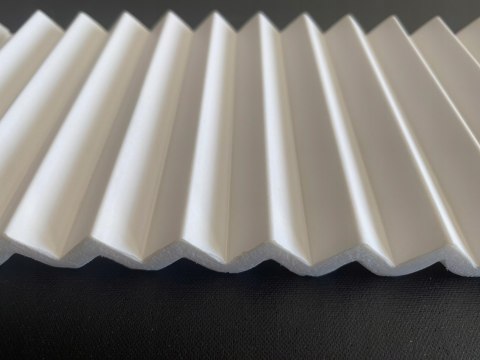 Panel ścienny 3D WP003P Vivid kolor RAL9003 Mardom Decor 270cm ryflowane