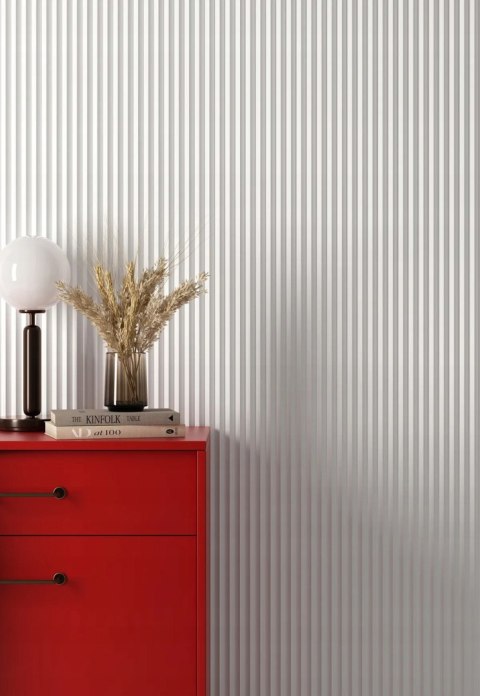 Panel ścienny 3D WP003TP kolor RAL9003 VIVID Mardom Decor 200cm ryflowane