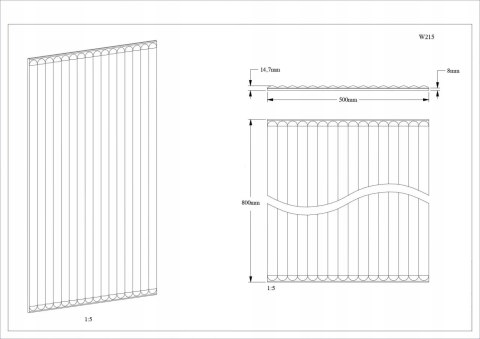 Panel ścienny 3d W215 Hill Bead XL Orac Decor długość 200cm