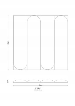 Panel ścienny dekoracyjny 3d Torino Puresense 60x60cm Murso