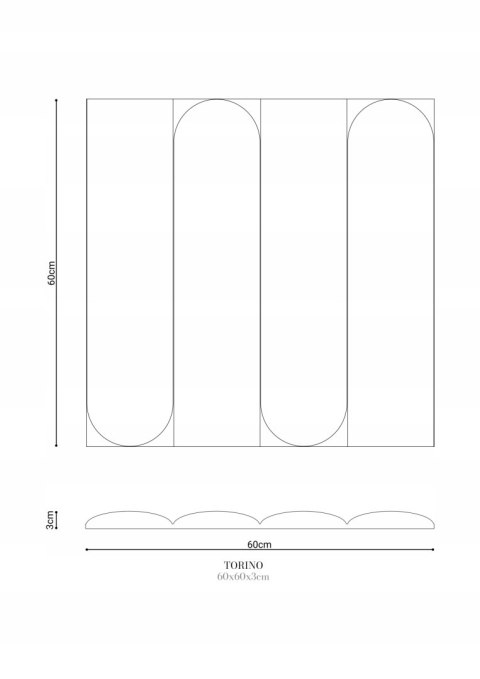 Panel ścienny dekoracyjny 3d Torino Puresense 60x60cm Murso